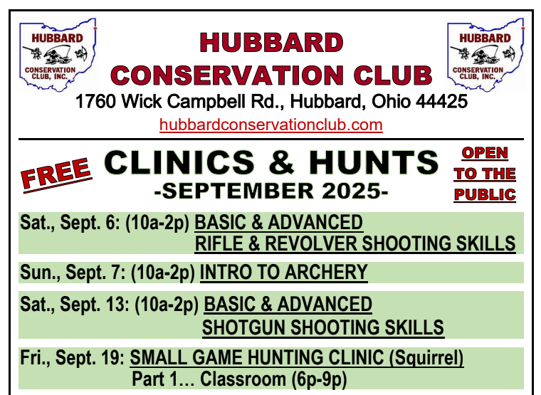 2025 Fall Class Schedule